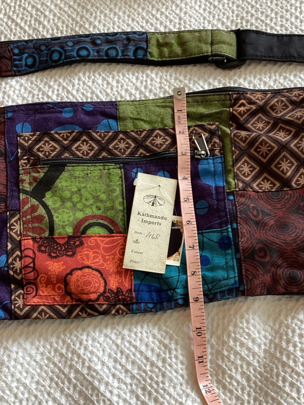 Patchwork Boho Crossbody Yoga Mat Bag - Multicolor‎